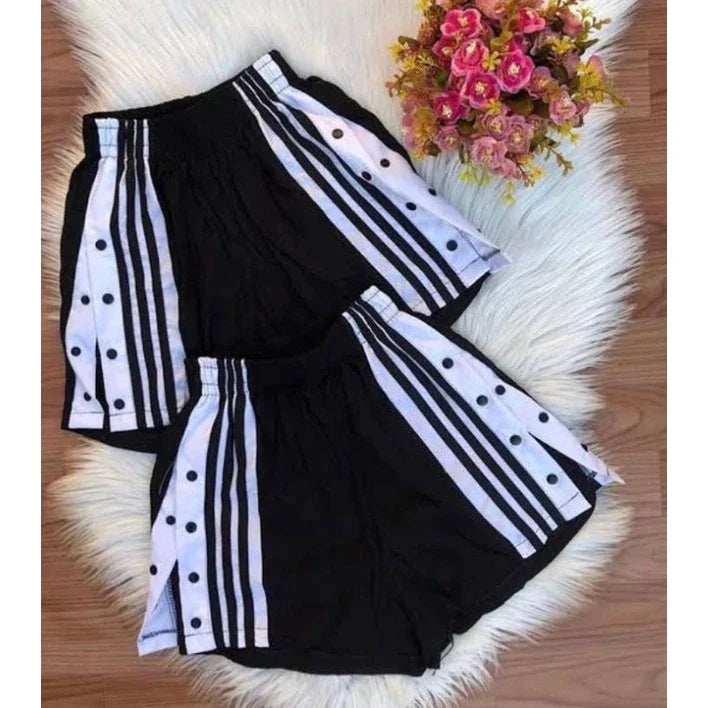 Short Jogger Viscose Botões Laterais