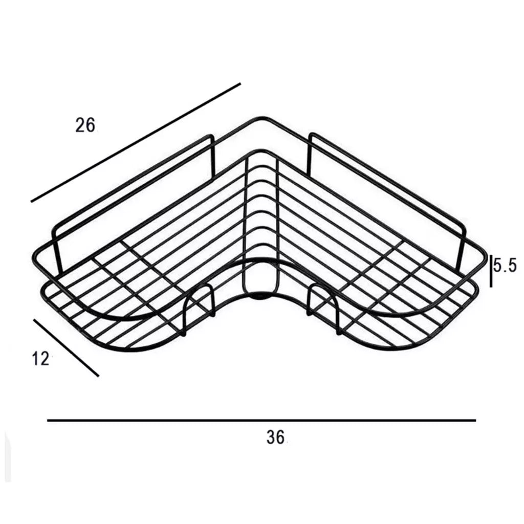 Kit com 2 Suportes De Metal Adesivo Para Parede Cozinha e Banheiro