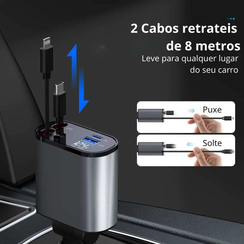 Charger Pro - Carregador 4 em 1 Automotivo