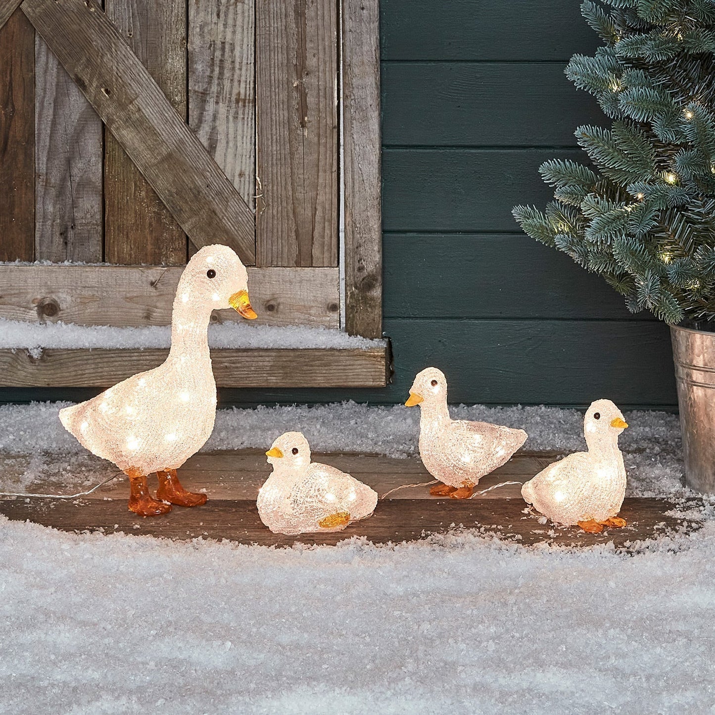 Figura de Natal de Pato Acrílico