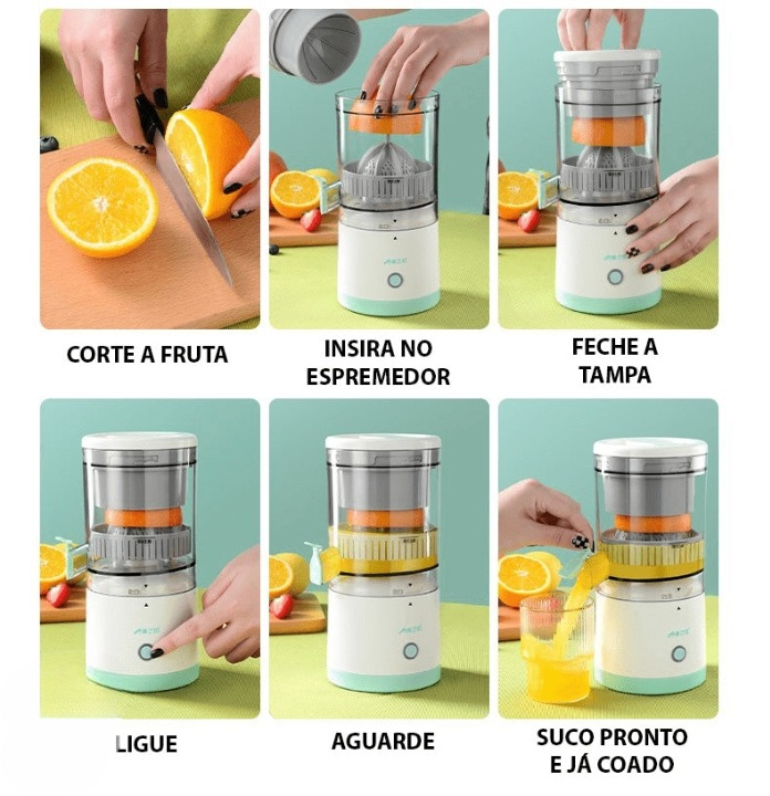 Mini Espremedor de Frutas Automático