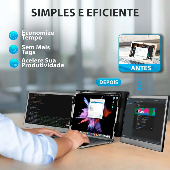 Extensor Tela de Notebook Com Monitor Duplo