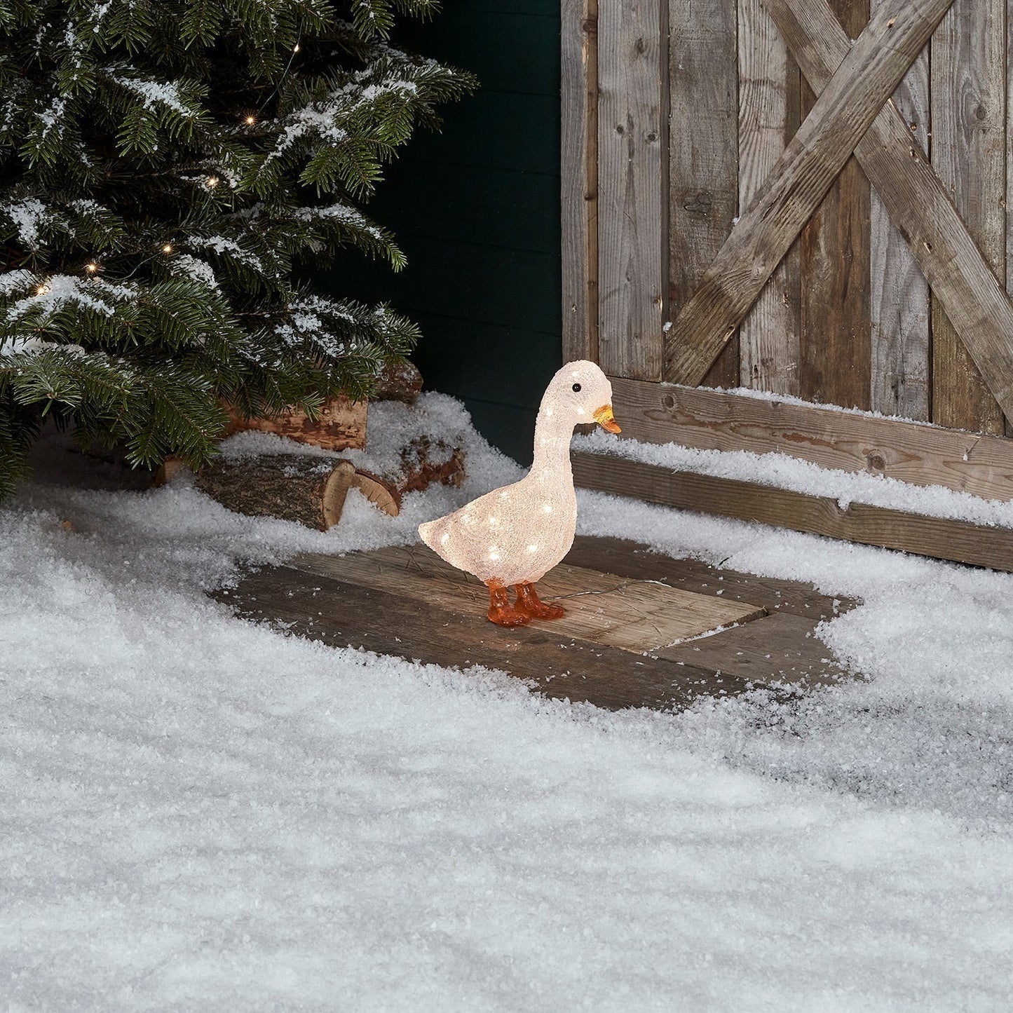 Figura de Natal de Pato Acrílico