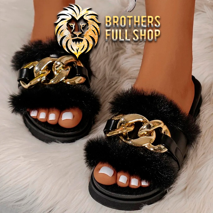 Rasteirinha Pelucia - Brothers Full Shopp