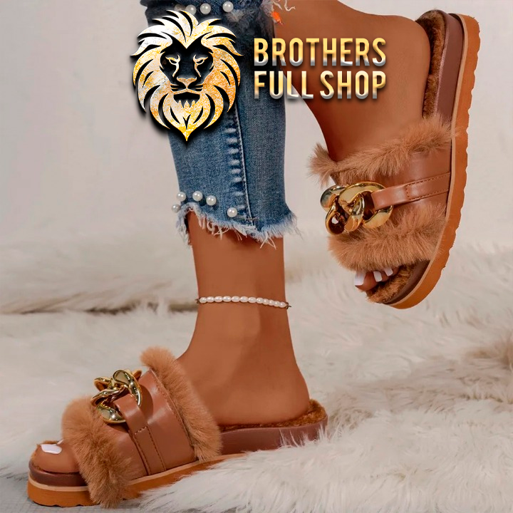 Rasteirinha Pelucia - Brothers Full Shopp