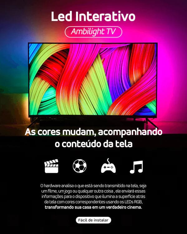 AMBILED - TV/Gamer/Cama