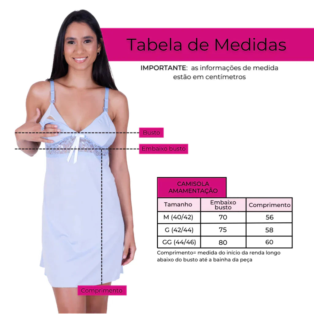 Kit 2 Camisola Amamentação Saída Maternidade