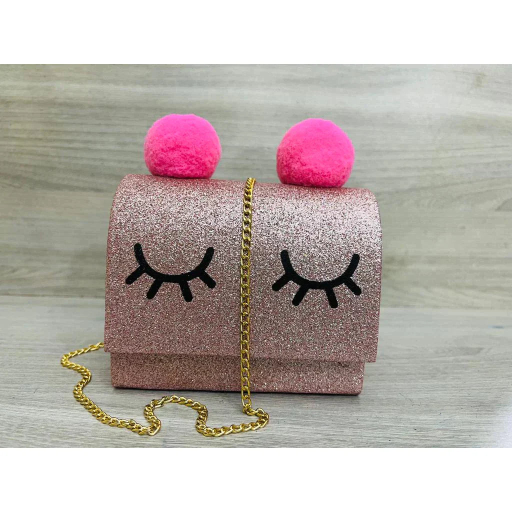 Bolsa infantil de olhinhos soninho com Pompom