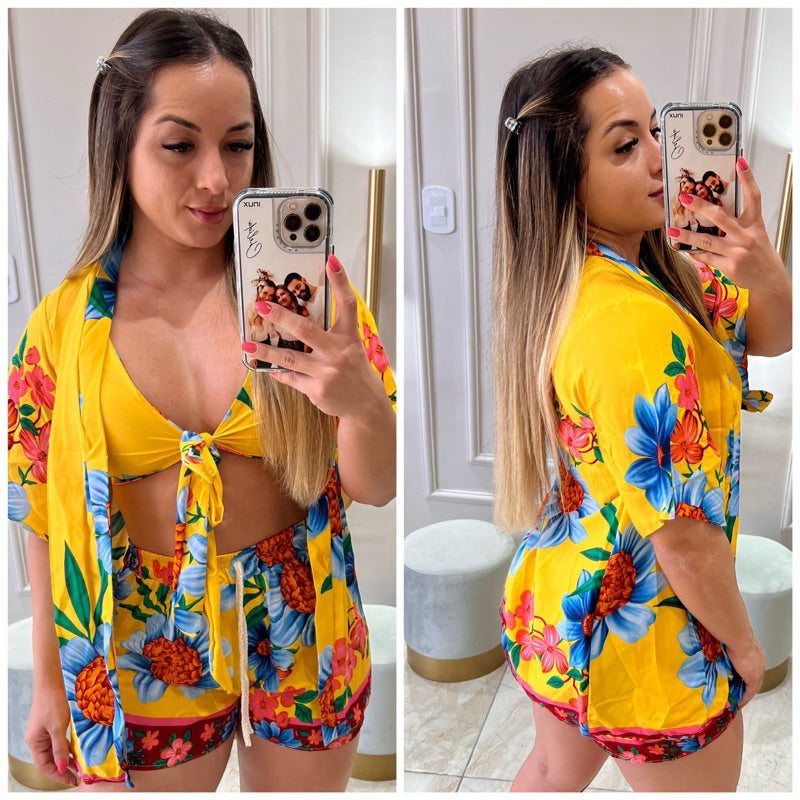 Conjunto Kimono Praia