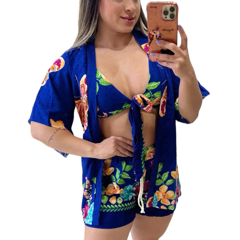 Conjunto Kimono Praia