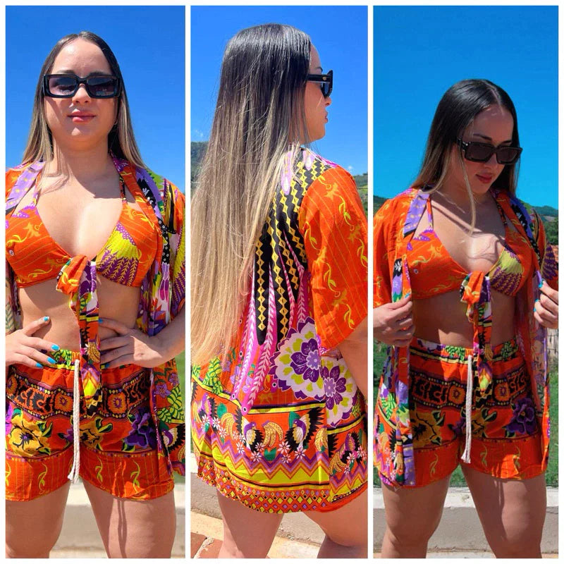 Conjunto Kimono Praia