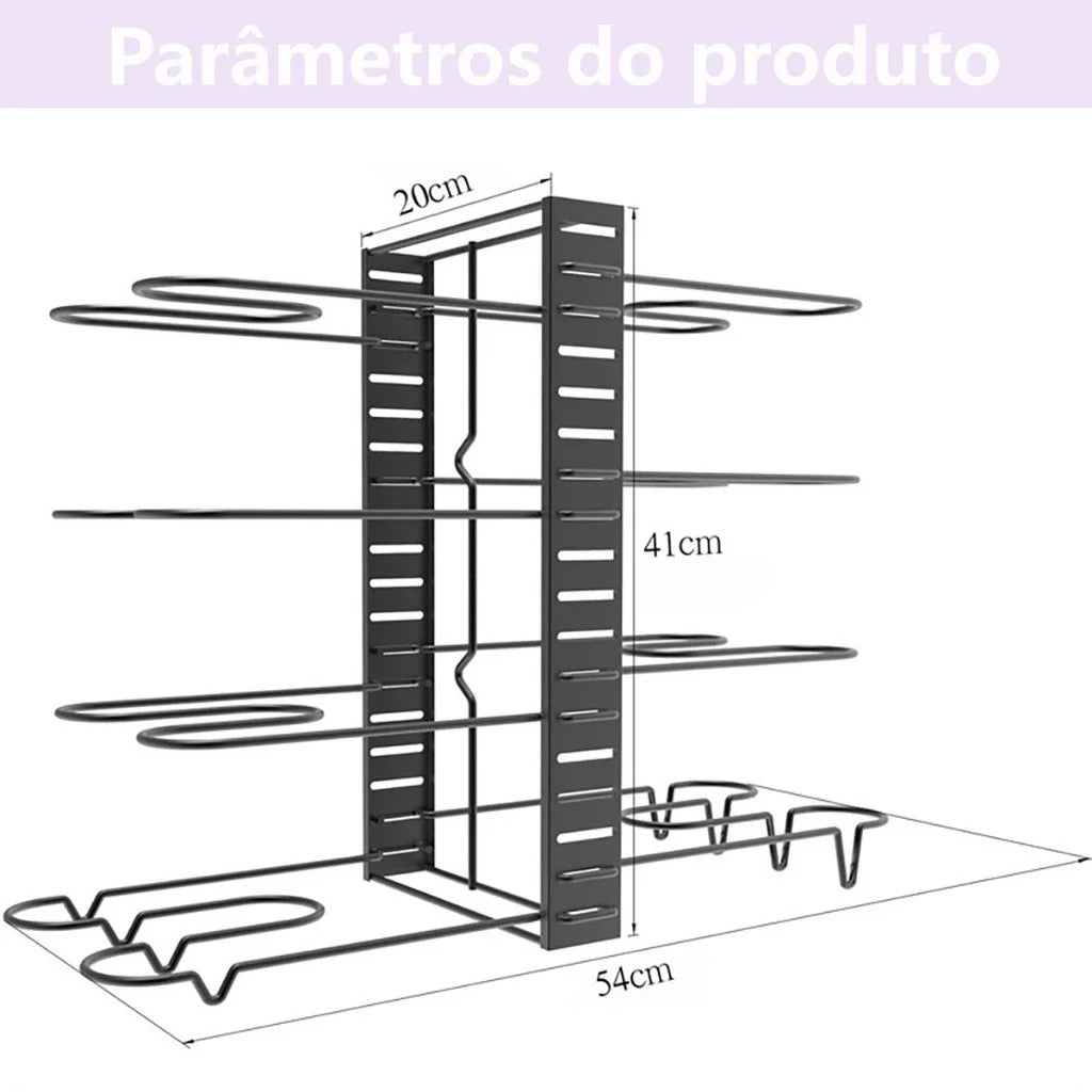 Prateleiras Divisoras Organizadoras de Panelas