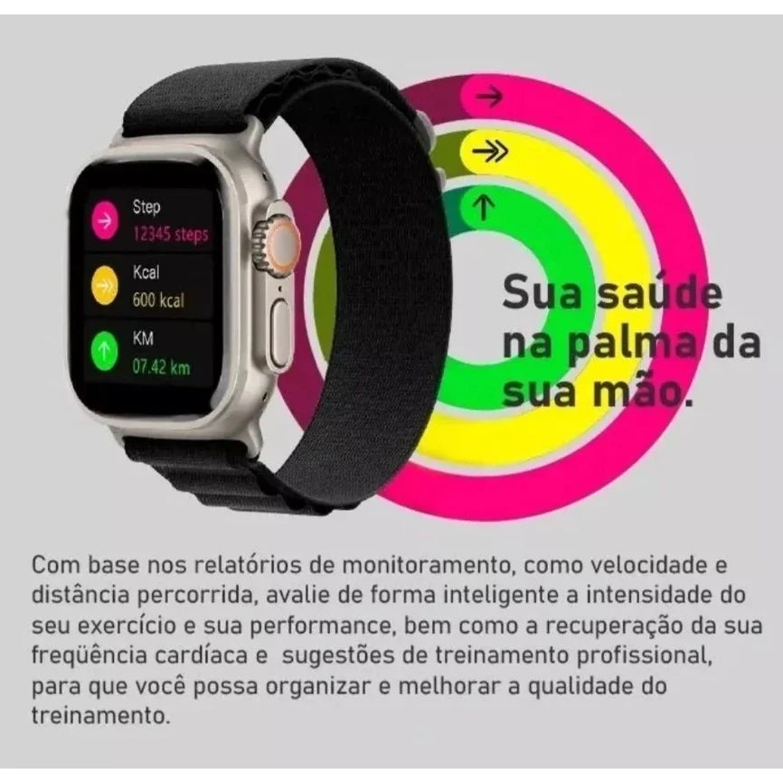 Smartwatch W68+ Ultra Max Watch 8 Ultra Max Relógio Inteligente Série 8 Tela 2.02 49mm Original - Shopp All Store