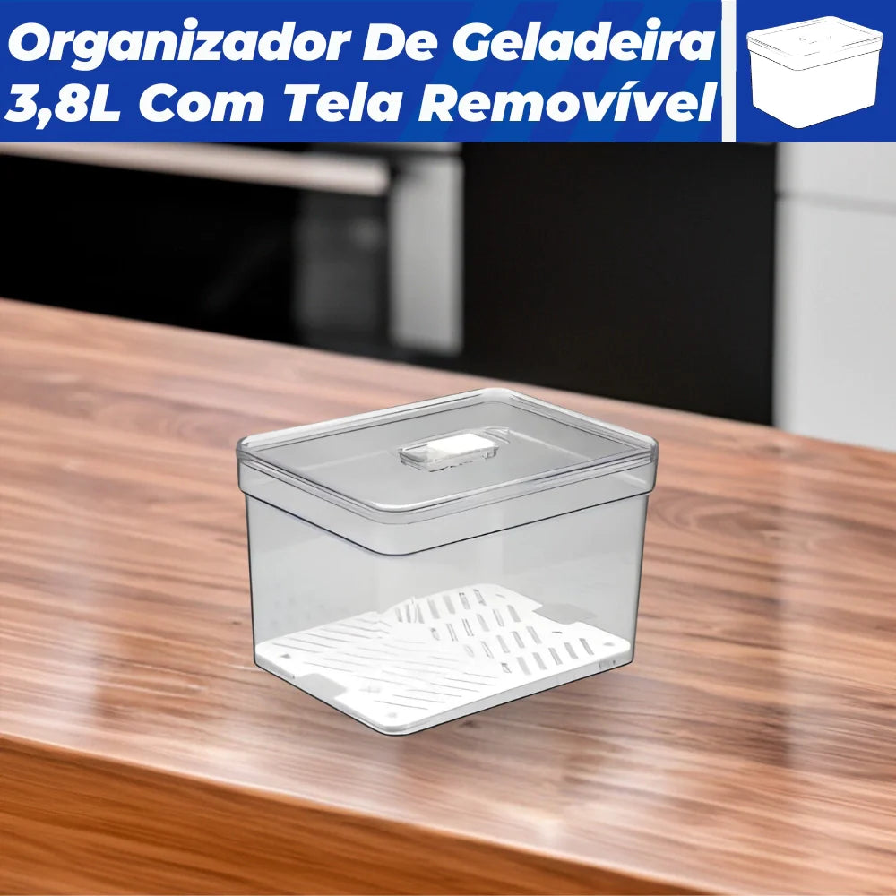 Kit 4 Organizador de Geladeira 3.8L