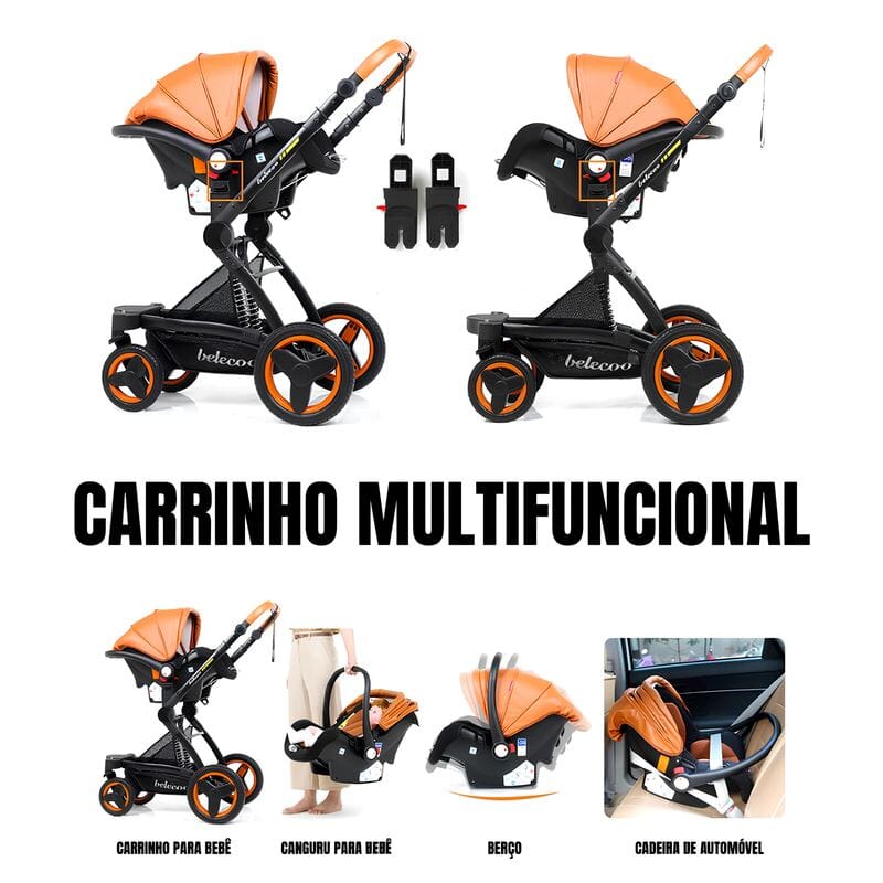 Carrinho de Bebê 3 em 1 Elegance - Belecoo