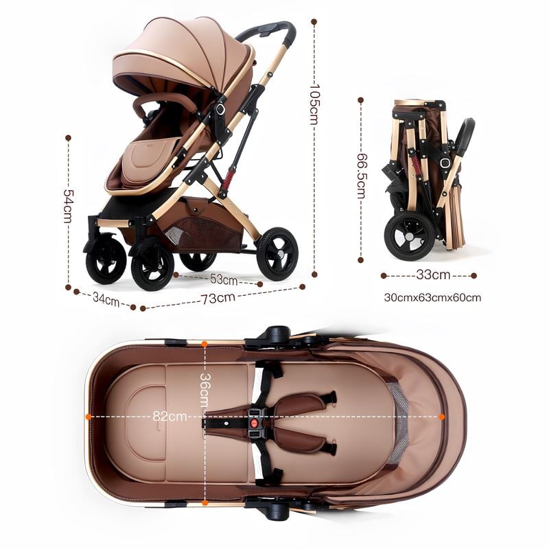 Carrinho de Bebê para Gêmeos com Bebê Conforto - Belecoo Twins