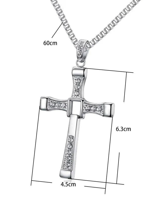 Colar Cordão Aço 316L Cruz Toretto - Velozes e Furiosos