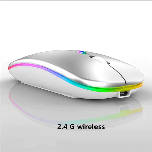 Mouse sem Fio Bluetooth Gamer com LED RGB | ME13 Recarregável