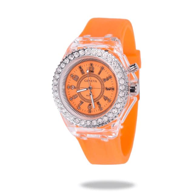 Relógio Geneva Luminous Feminino Silicone