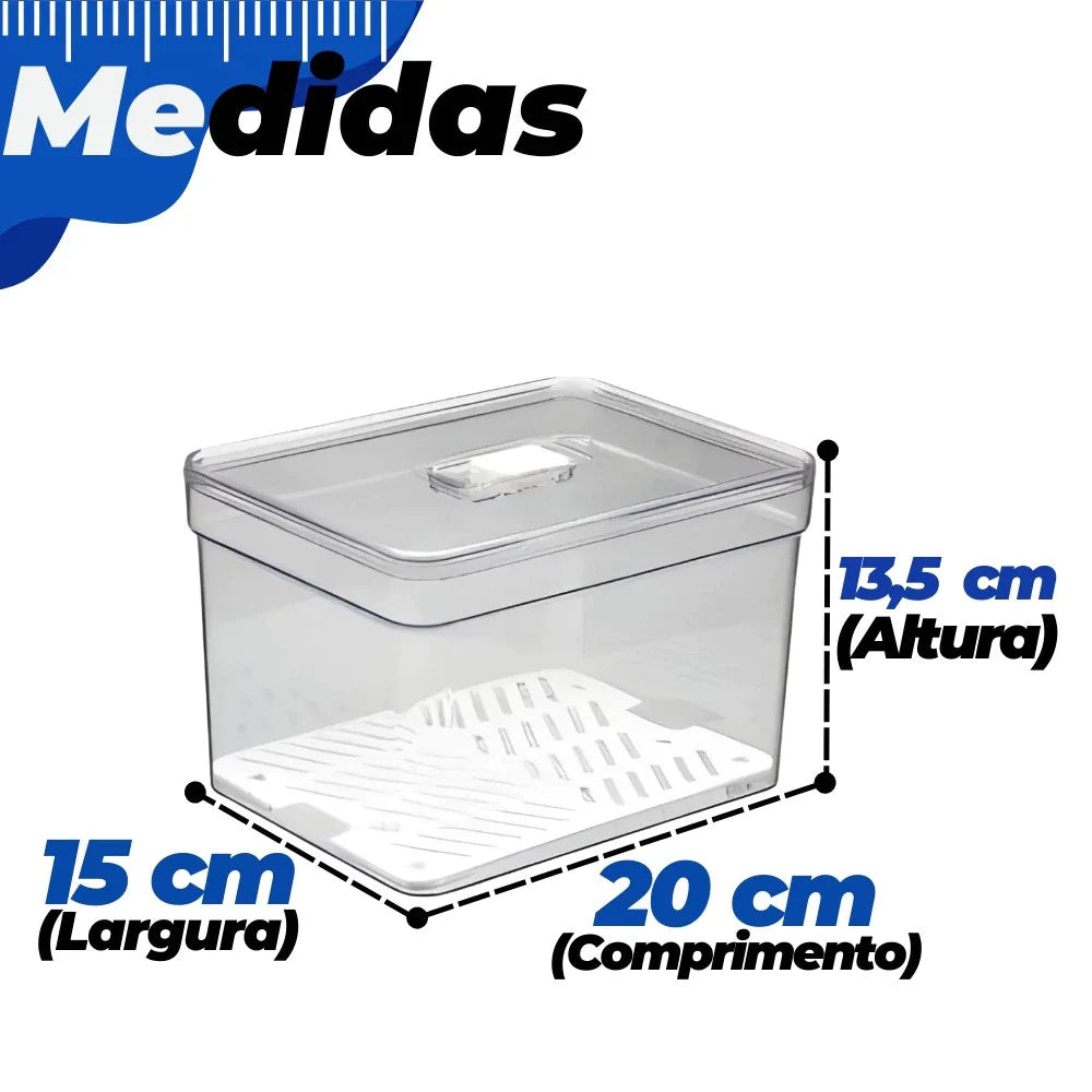 Kit 4 Organizador de Geladeira 3.8L